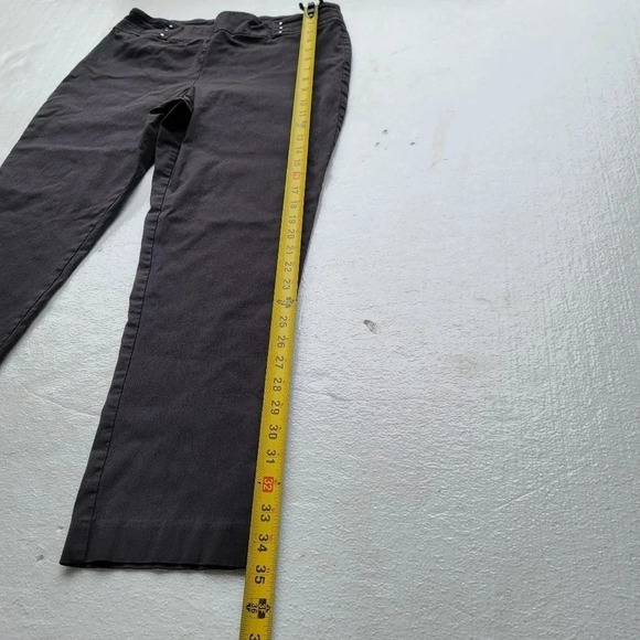 JM Collection Pants Women's Stretch Brown Rayon/Poly/Spandex Petite sz PL Large - Picture 10 of 10